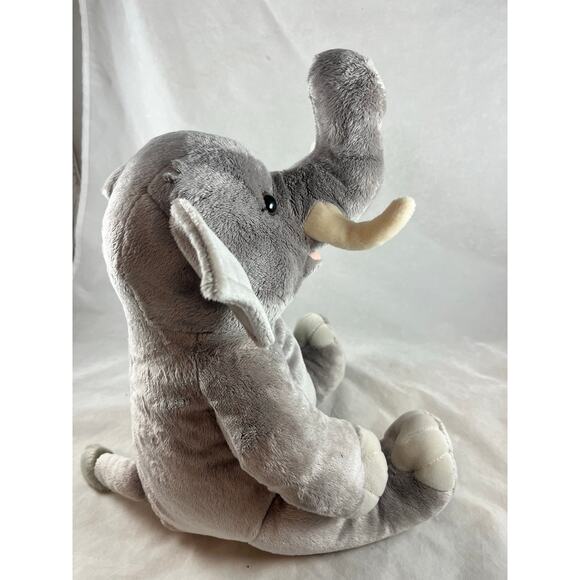 Build A Bear Gray Elephant Stuffed Plush Animal Makes Giggle Sounds Retired BAB - Picture 2 of 10